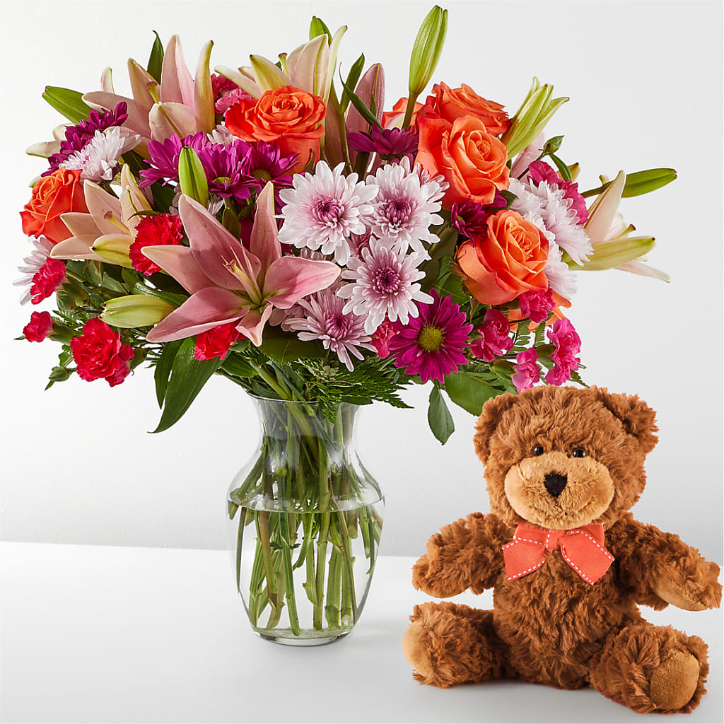 Here's Looking at You Bouquet & Bear Set – United Market Street, Lubbock TX