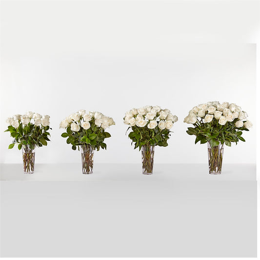 Long Stem White Rose Bouquet – United Market Street, Lubbock TX