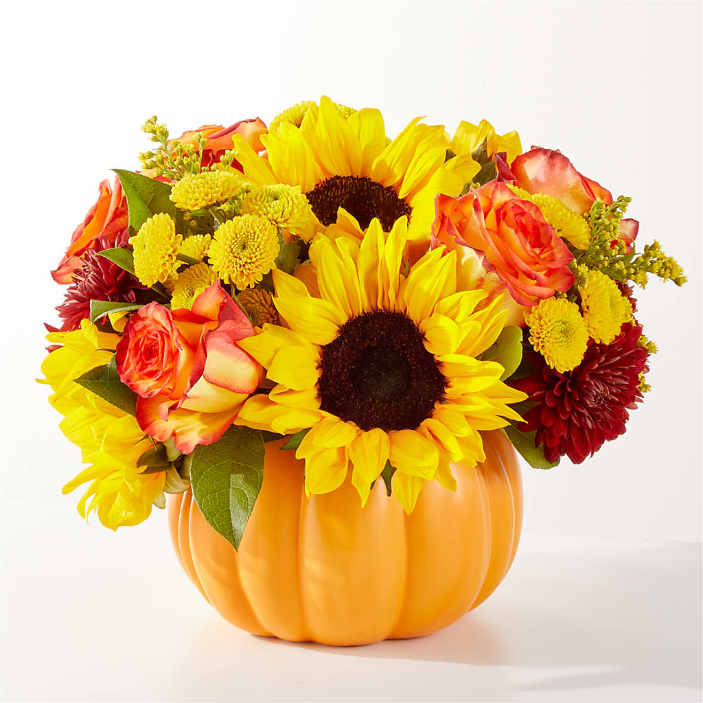 Golden Gourd Pumpkin Bouquet – United Market Street, Lubbock TX
