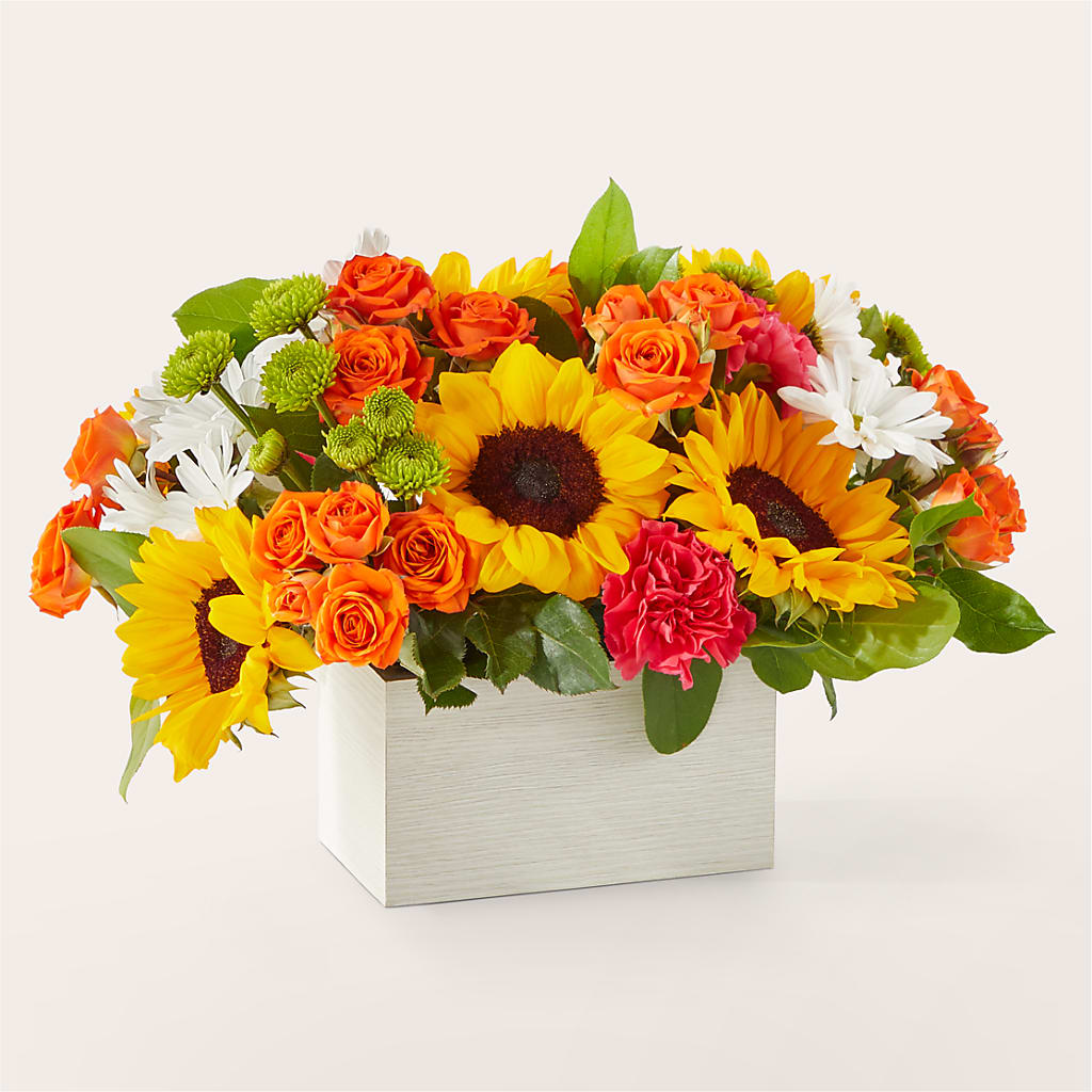 Sun-drenched Blooms Box Bouquet – United Market Street, Lubbock TX