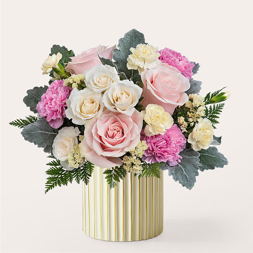 Blissful Moments Bouquet with Ivory Vase – United Market Street, Lubbock TX