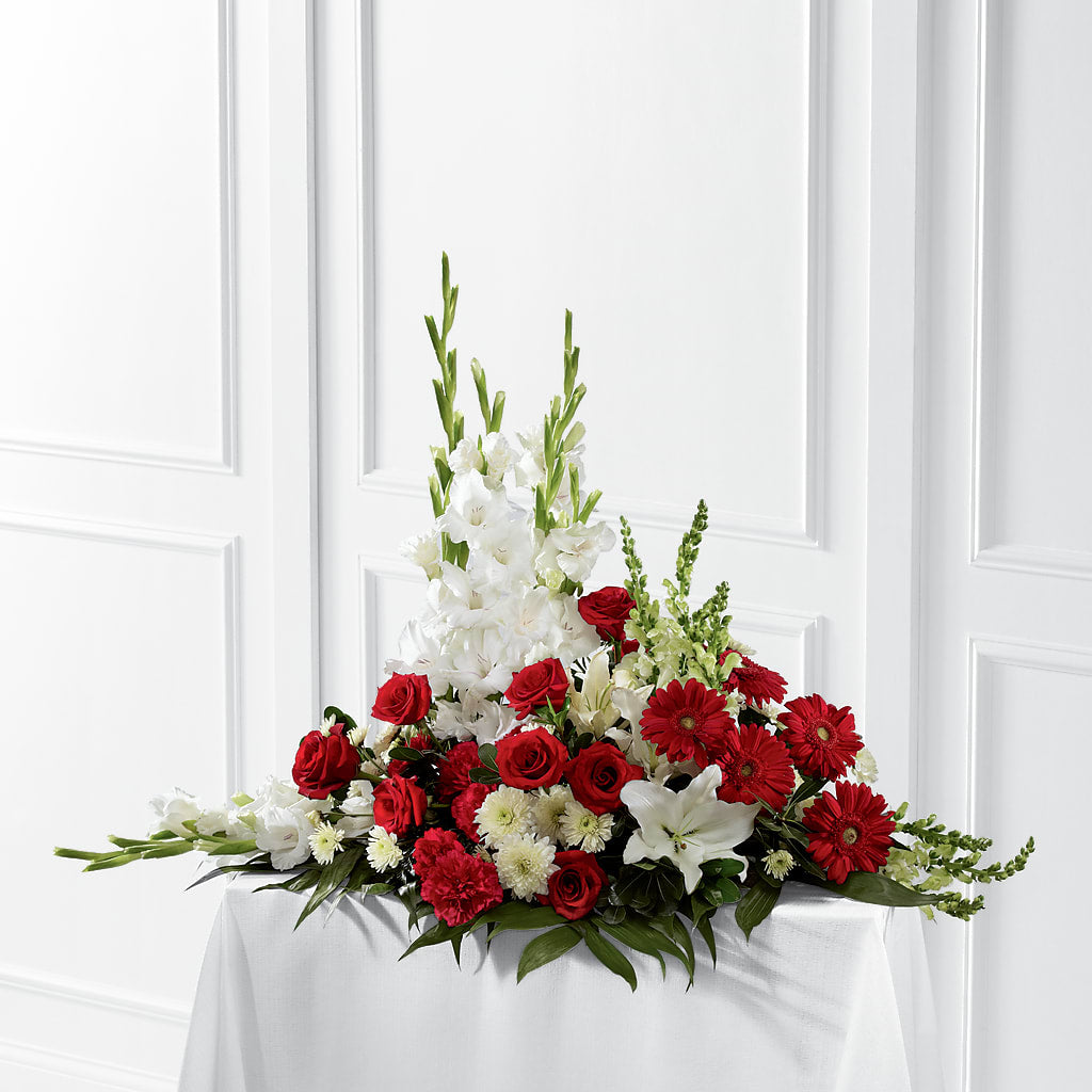 Crimson & White Arrangement – United Market Street, Lubbock TX