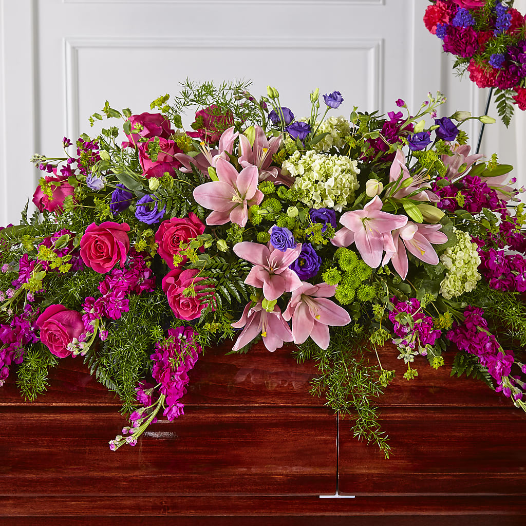 Radiant Tribute Casket Spray – United Market Street, Lubbock TX