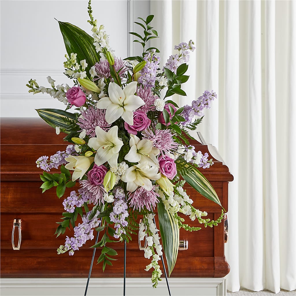 Grateful Hearts Standing Spray – United Market Street, Lubbock TX