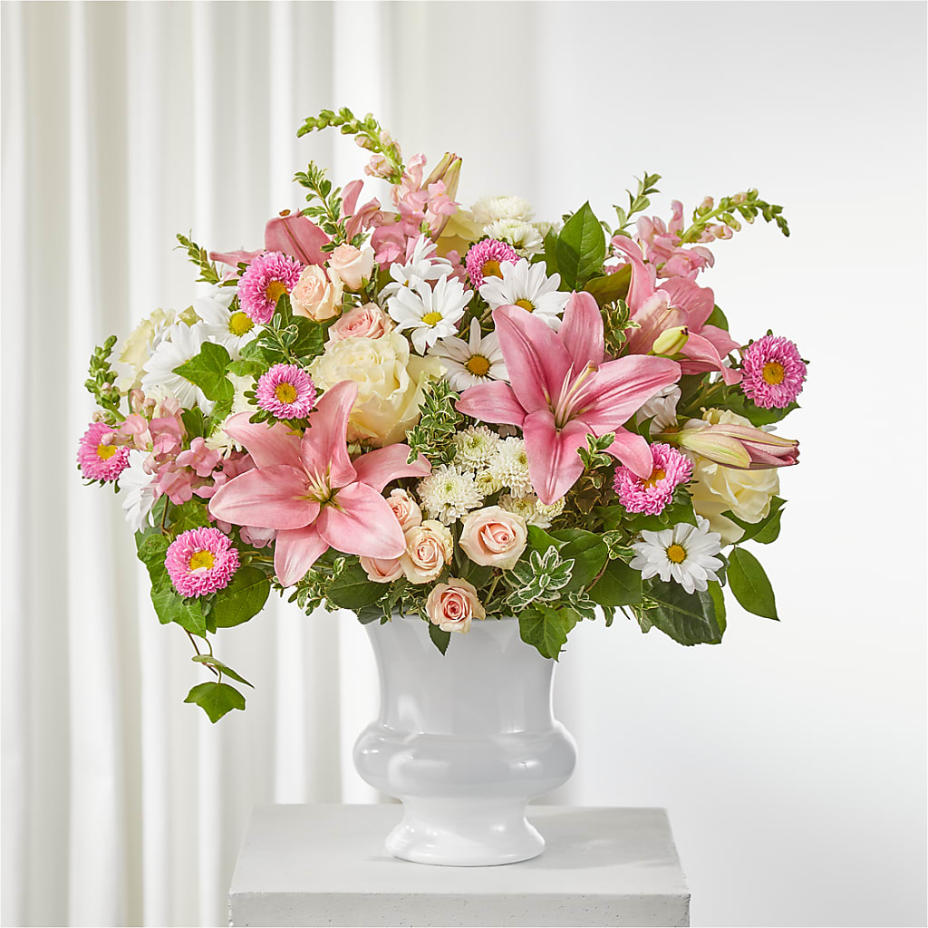 Empathetic Blooms Urn Arrangement – United Market Street, Lubbock TX