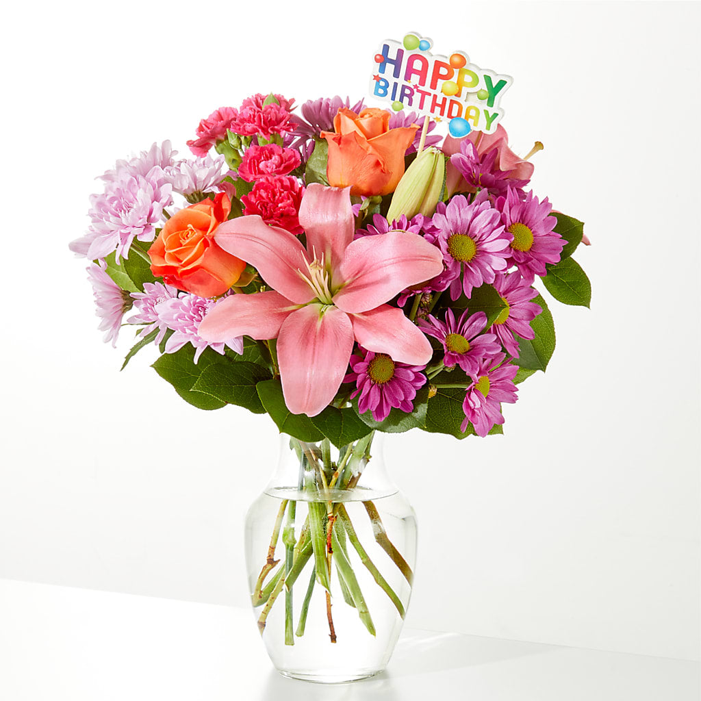 One and Only Bouquet & Happy Birthday Topper – United Market Street, Lubbock TX