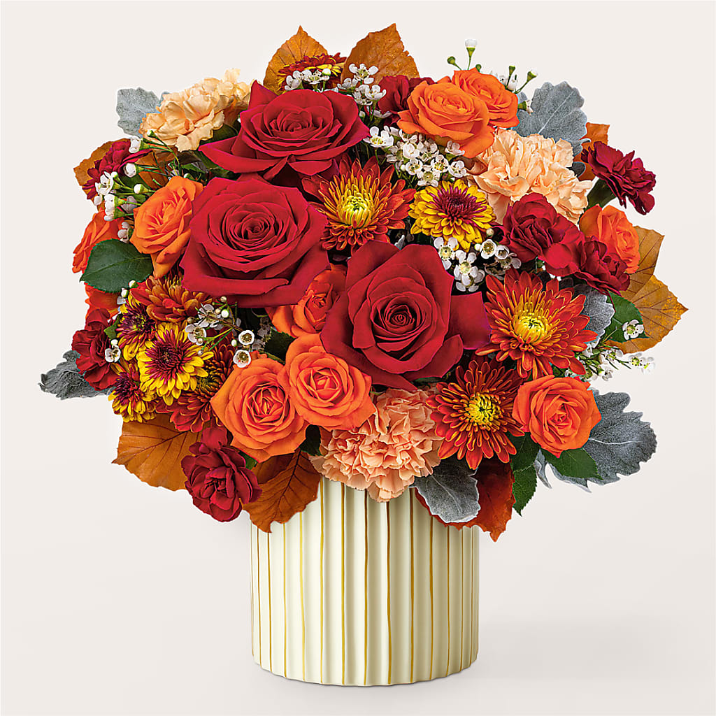 Merlot Bouquet with Ivory Vase – United Market Street, Lubbock TX