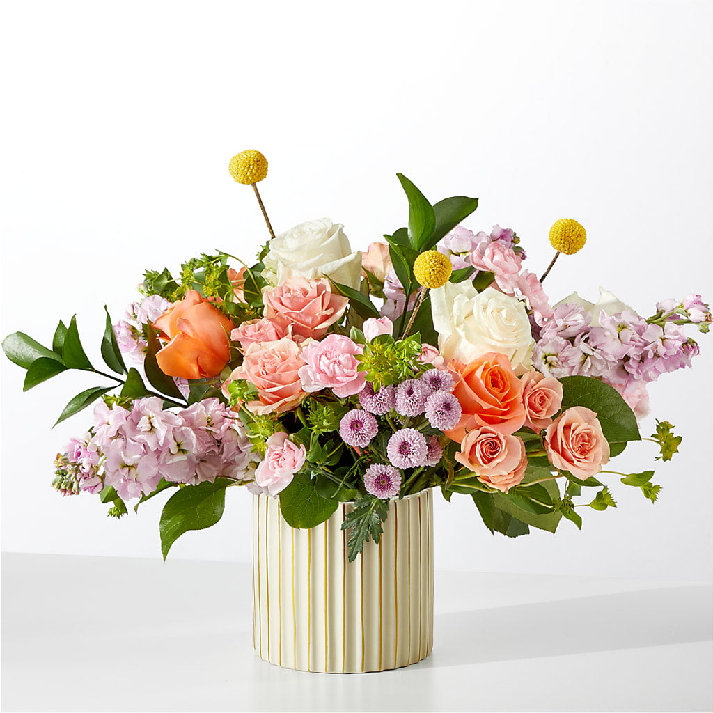 French Market Bouquet with Ivory Vase – United Market Street, Lubbock TX