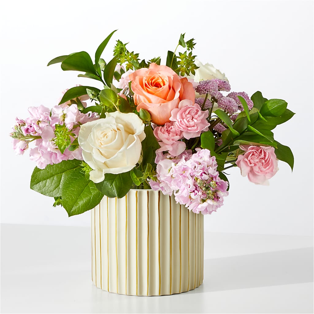 French Market Bouquet with Ivory Vase – United Market Street, Lubbock TX