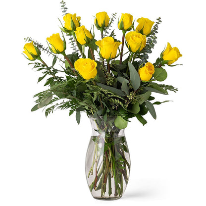 Unforgettable Dozen Rose Yellow –  United Market Street, Lubbock TX