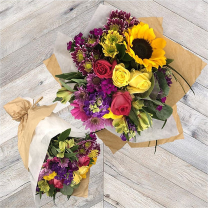 Colorful Garden Wrapped Bouquet –  United Market Street, Lubbock TX