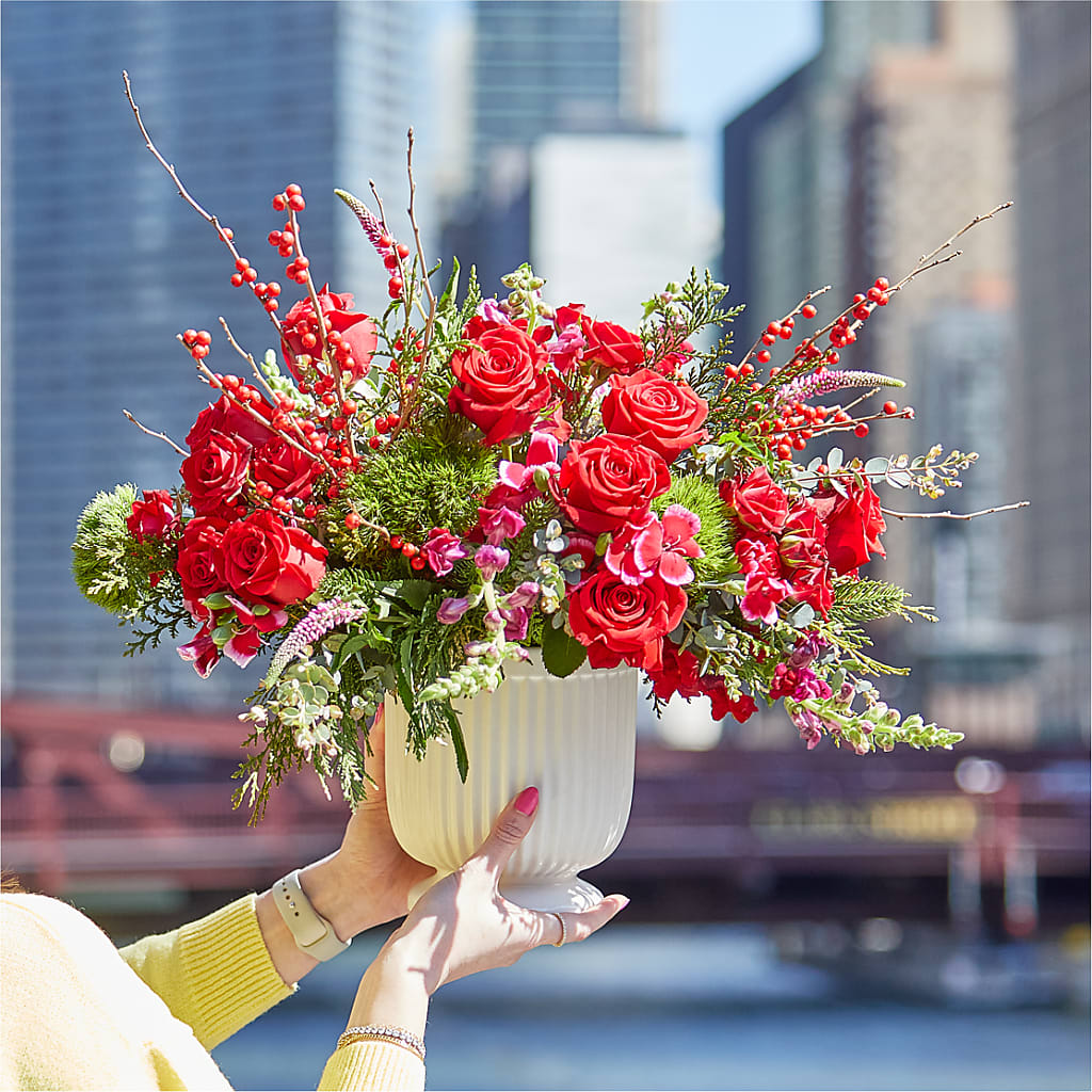 Big Red Bow Bouquet –  United Market Street, Lubbock TX