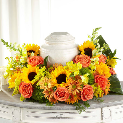 Faithful Sunflower Cremation Adornment –  United Market Street, Lubbock TX