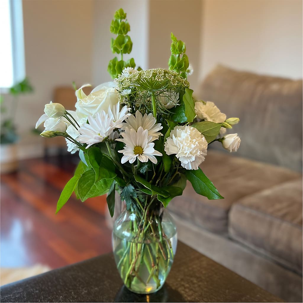 Classic Ivory – A Florist Original – white flower arrangement