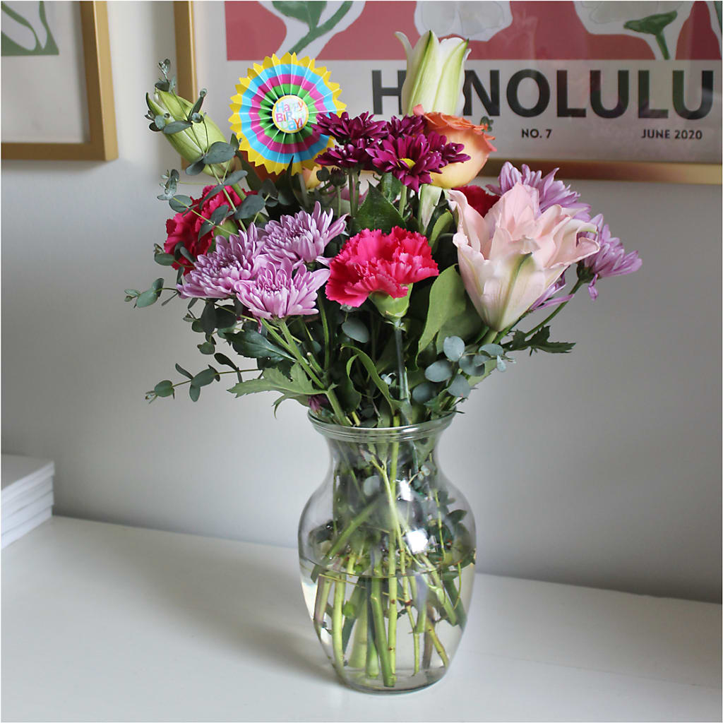 Light of My Life Bouquet & Happy Birthday Topper –  United Market Street, Lubbock TX