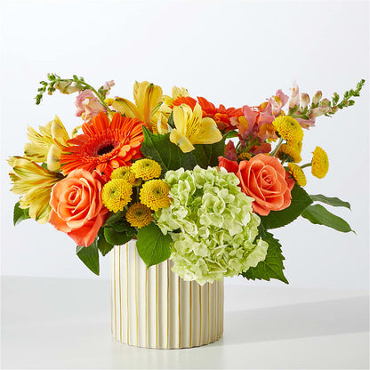 Autumn Sunshine Bouquet with Ivory Vase –  United Market Street, Lubbock TX