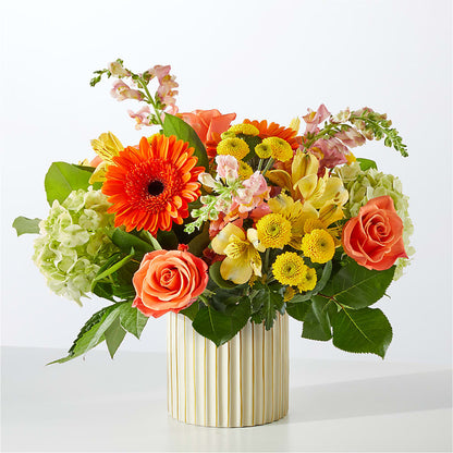 Autumn Sunshine Bouquet with Ivory Vase –  United Market Street, Lubbock TX