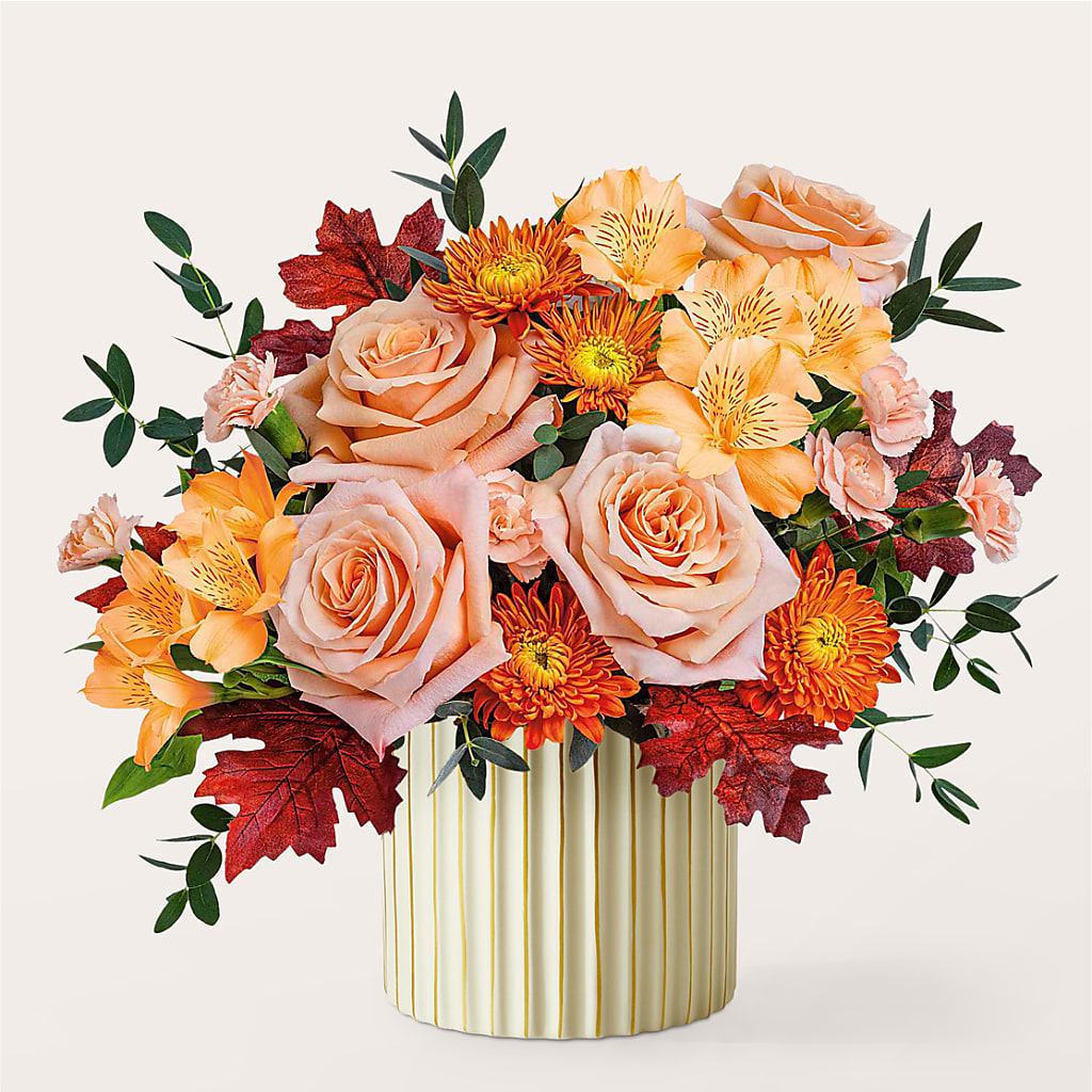 Spiced Latte Bouquet with Ivory Vase –  United Market Street, Lubbock TX