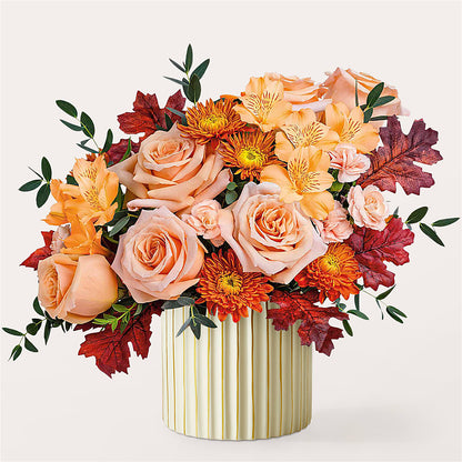 Spiced Latte Bouquet with Ivory Vase –  United Market Street, Lubbock TX