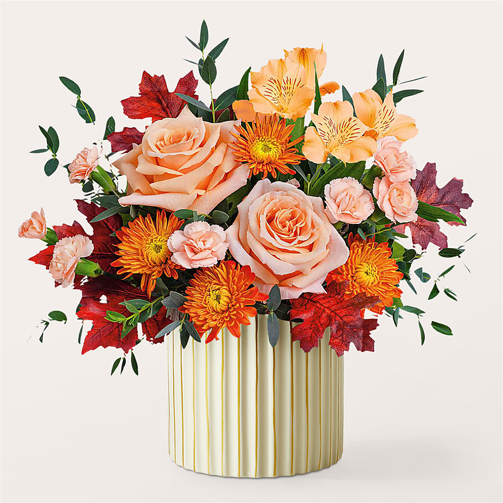 Spiced Latte Bouquet with Ivory Vase –  United Market Street, Lubbock TX