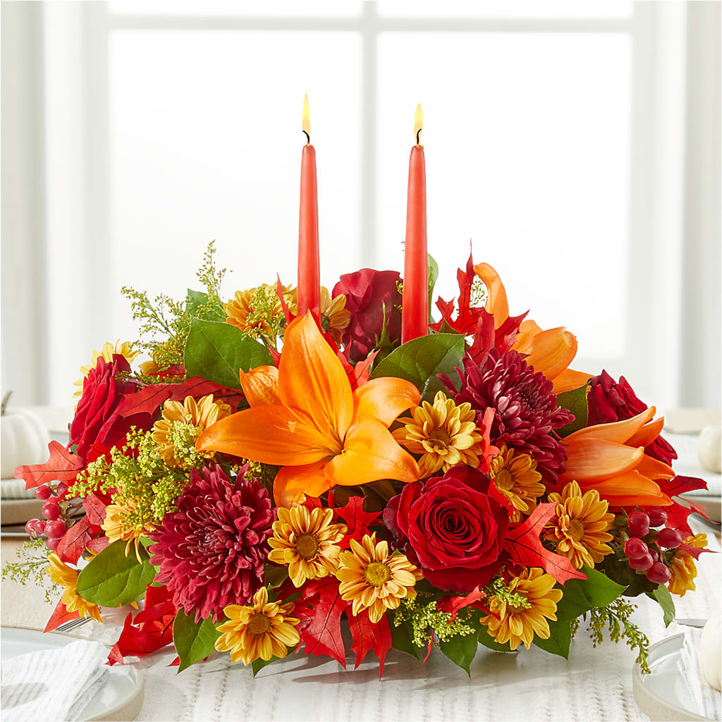 Autumn's Embrace Centerpiece –  United Market Street, Lubbock TX