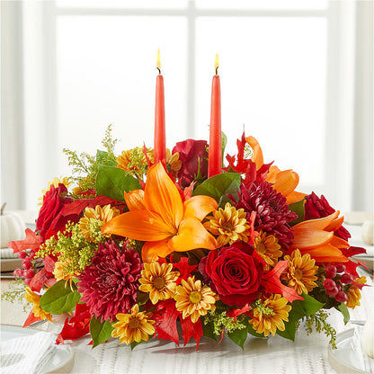 Autumn's Embrace Centerpiece –  United Market Street, Lubbock TX