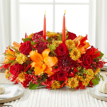 Autumn's Embrace Centerpiece –  United Market Street, Lubbock TX