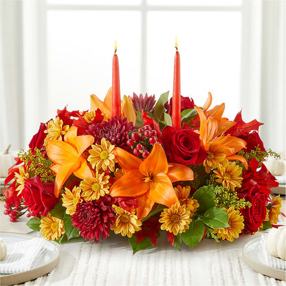Autumn's Embrace Centerpiece –  United Market Street, Lubbock TX