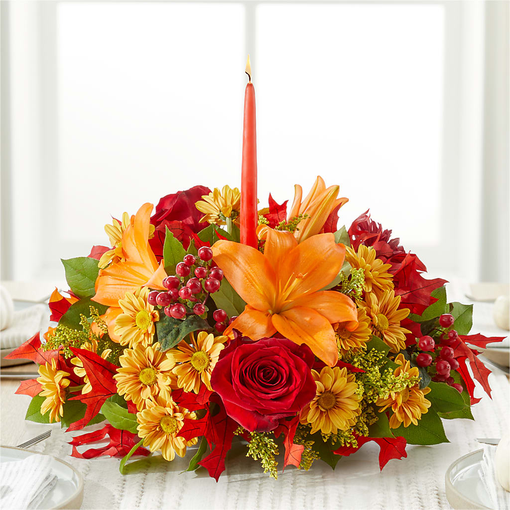 Autumn's Embrace Centerpiece –  United Market Street, Lubbock TX
