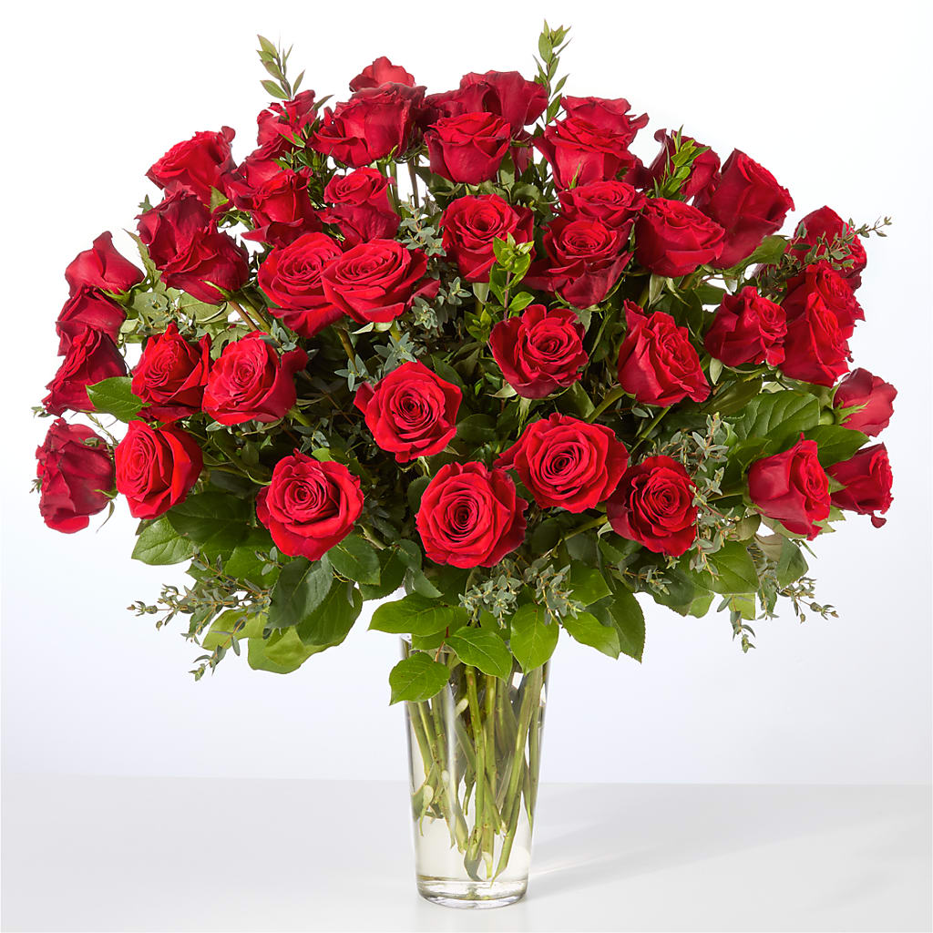 Forever Yours Fifty Stem Red Rose Bouquet –  United Market Street, Lubbock TX